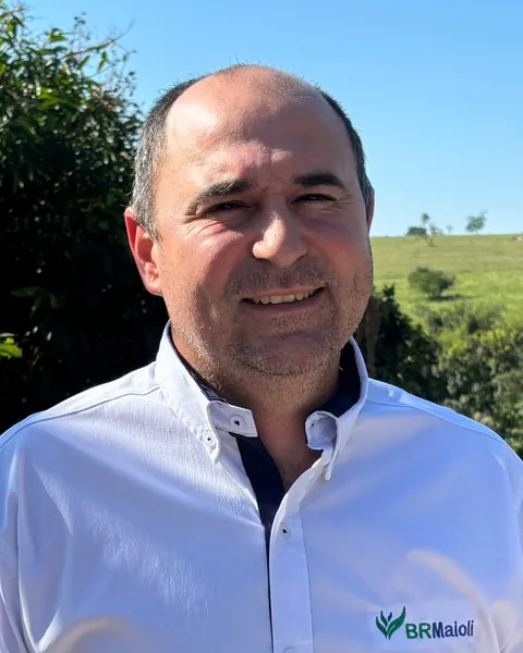 Bruno Maioli Martins, fundador da BRMaioli, em sua propriedade rural em Paraguaçu Paulista